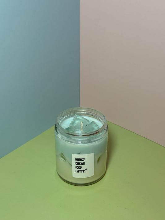 Honey Cream Iced Latte Candle